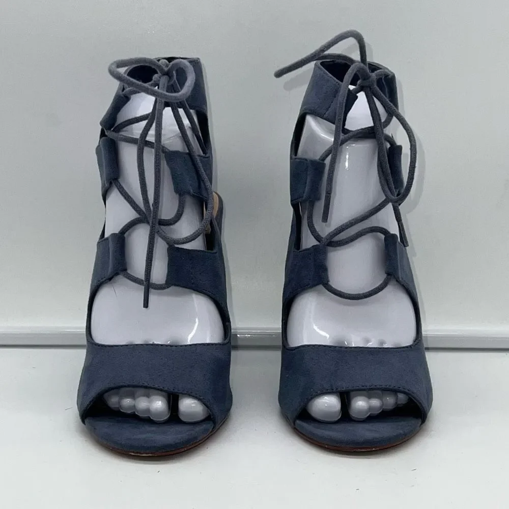 JustFab Lizette Strappy Chunky Heel Sandals